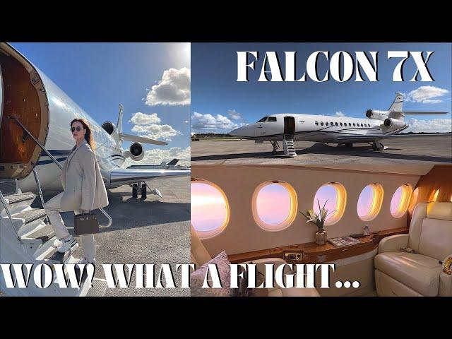 INCREDIBLE TRANSATLANTIC PRIVATE JET FLIGHT | Dassault FALCON 7X | Miami to Nice | Cristina Anghel