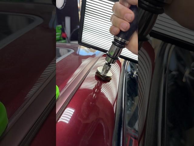 How I Glue Pull This Dent Out Using Lines: PDR Glue Techniques #paintlessdentrepair