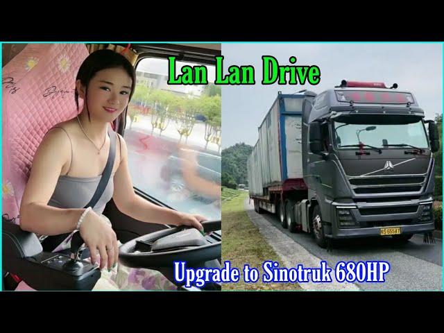 Female truck driver Lan Lan upgraded to HOWO SINOTRUK TH7 680HP rickshaw