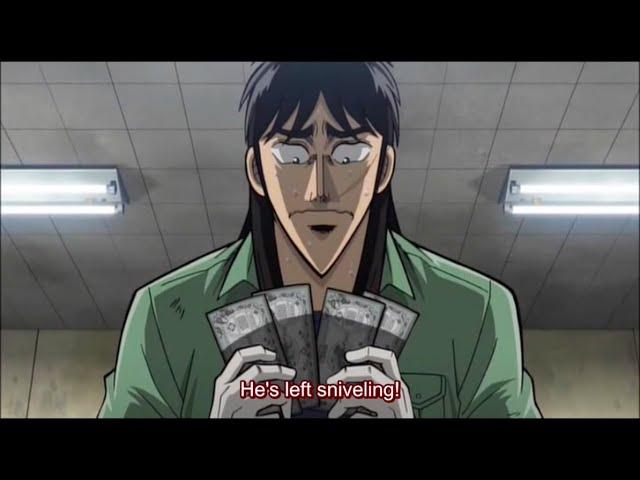 猛省するカイジ　Kaiji regrets so hard