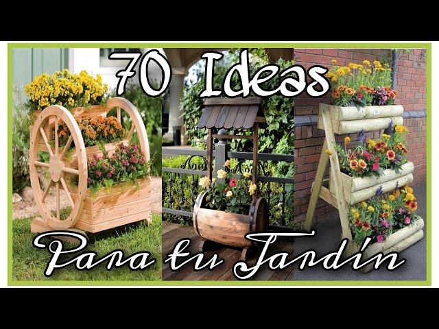 Ideas Rústicas Para Tú Jardín 🪴 Troncos de Madera