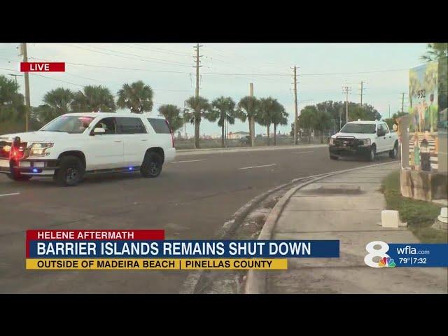 Pinellas County officials evaluate damage on barrier islands