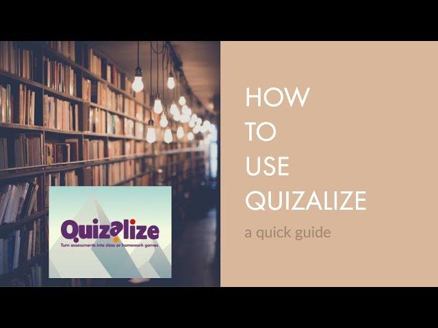 Quizalize Tutorial