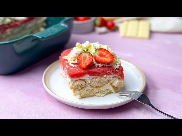 Spaghettieis-Tiramisu  #EinfachTasty #EinfachTastyRezept  #tiramisu #erdbeeren #mascarpone