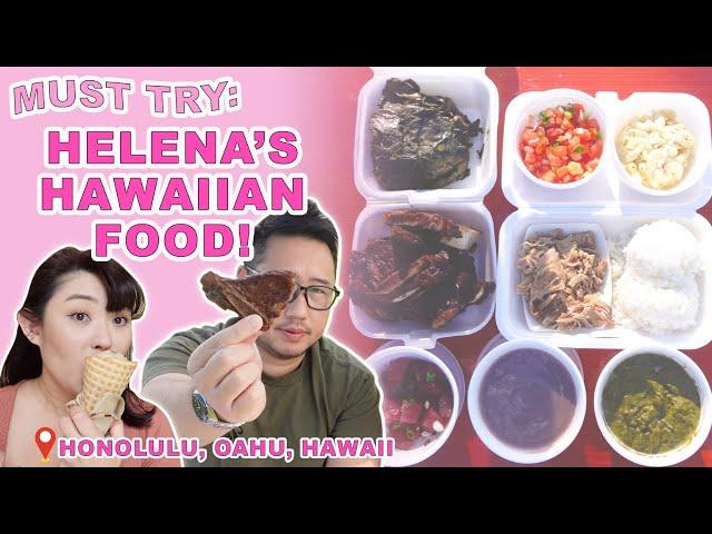 Award Winning HAWAIIAN FOOD: Helena's Hawaiian Food! || [Honolulu, Oahu] Eat Like a Local!