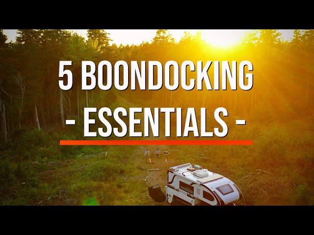 5 Boondocking Essentials | Truck Camper Living | Dry Camping Tips | Full Time RV