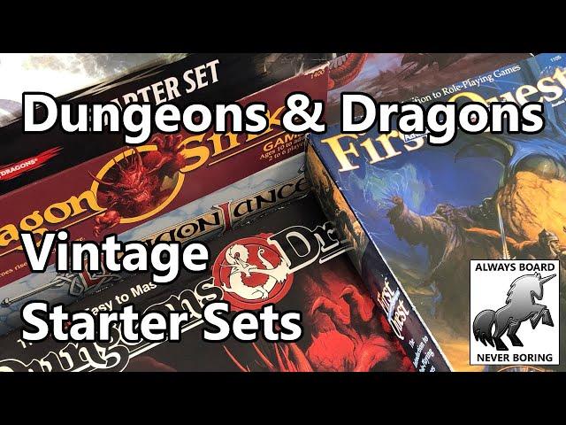 Vintage D&D Starter Sets from TSR | The New Easy to Master Dungeons and Dragons Game & First Quest