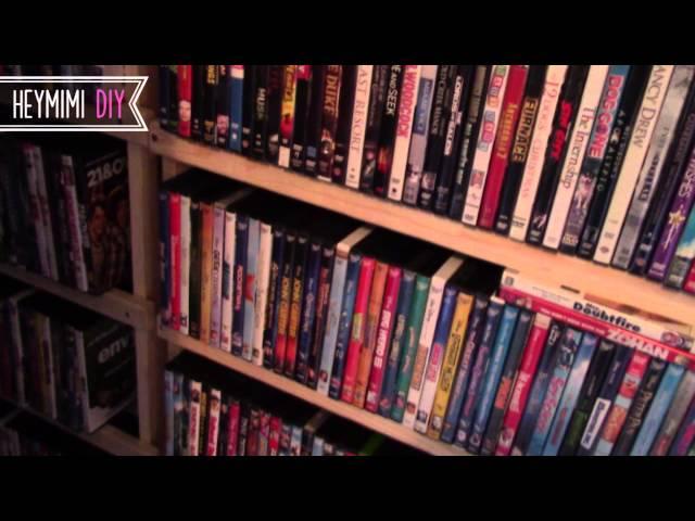 DIY DVD Shelves - Quick and Cheap DVD Storage Shelf