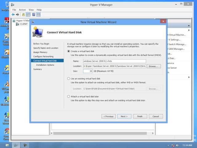 Hyper V  (Feature Install or Configured Virtual Machine) in Windows 8 (x64) part 01