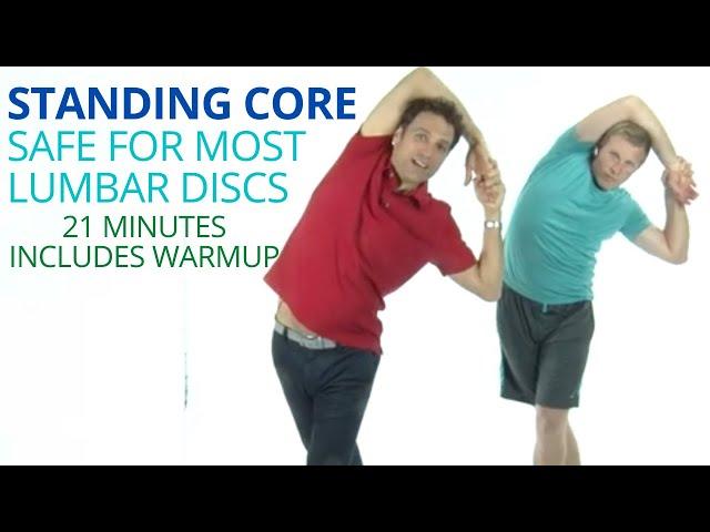 Standing Core and Spine Stabilization with Founder Exercises, Good Mornings and stretching