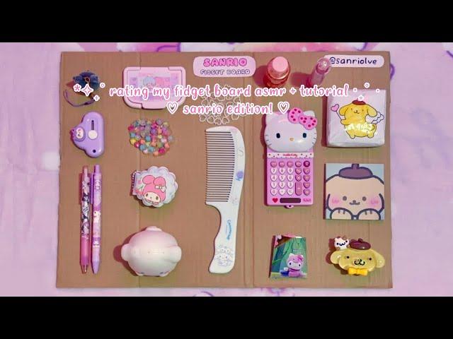 rating my sanrio fidget board asmr 🩷 ASMR | tutorial | sanriolve