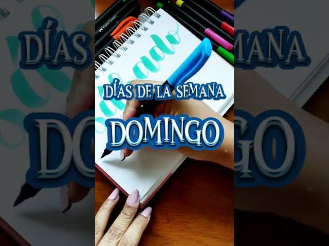 Domingo brush pen  Faber Castell * lettering * apuntes bonitos * bullet journal * letras bonitas