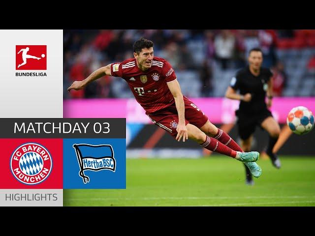 FC Bayern München - Hertha Berlin 5-0 | Highlights | Matchday 3 – Bundesliga 2021/22