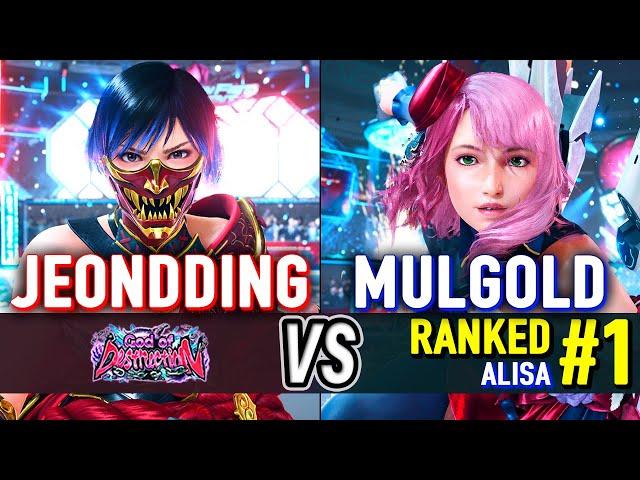 T8  JEONDDING (Reina) vs MULGOLD (#1 Ranked Alisa)  Tekken 8 High Level Gameplay