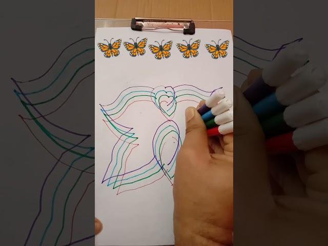 Simple Butterfly Drawing #chandsifarish   #shorts #ytshortsvideo #ytshorts #butterfly