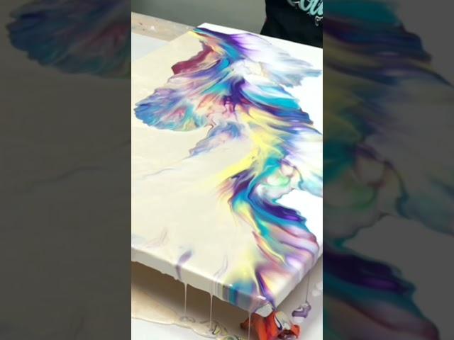 Hairdryer Acrylic Pour #acrylicpour #mixedmediagirl