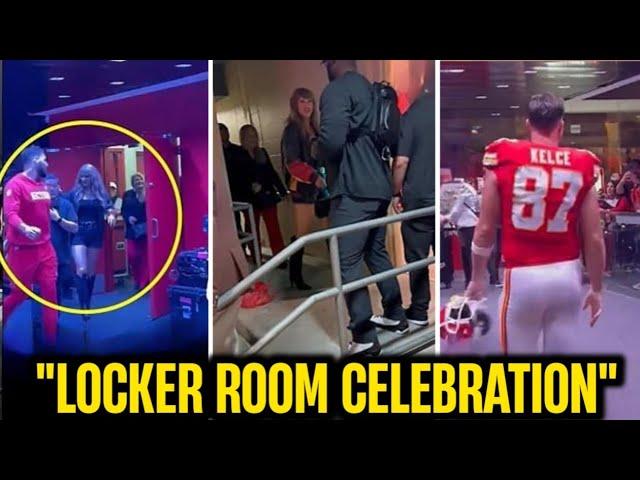 1 MINUTE AGO: Taylor Swift & Travis Kelce CELEBRATION Chiefs' win over Buccaneers in the locker room