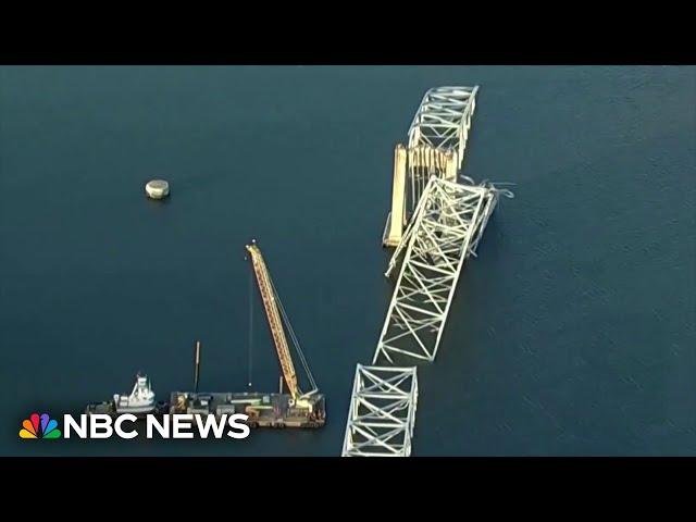 Giant crane arrives at scene of Baltimore bridge disaster