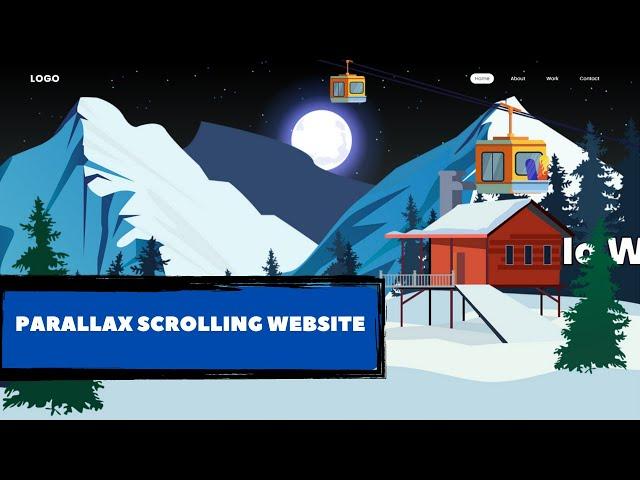 Parallax Scrolling Website | Moon and stars |  How to Make Website using Html CSS & JavaScript