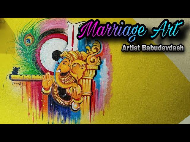 marriage art| ganeshjagannath art| acrylic painting| saadi art kaise kare @artistbabudevdash #58