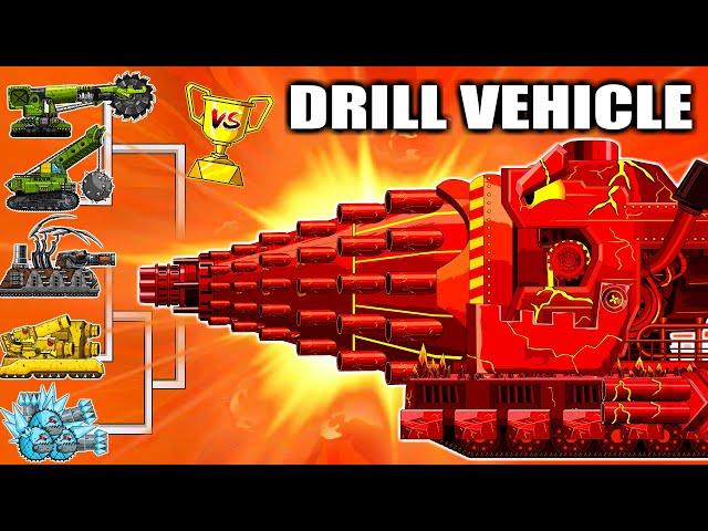 Transformers Tank: Armoured Drill Vehicle vs Construction - Cartoon about Tanks | Arena Tank Cartoon