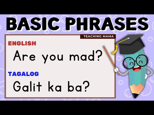 BASIC PHRASES | English - Tagalog | Learning Video | Teaching Mama