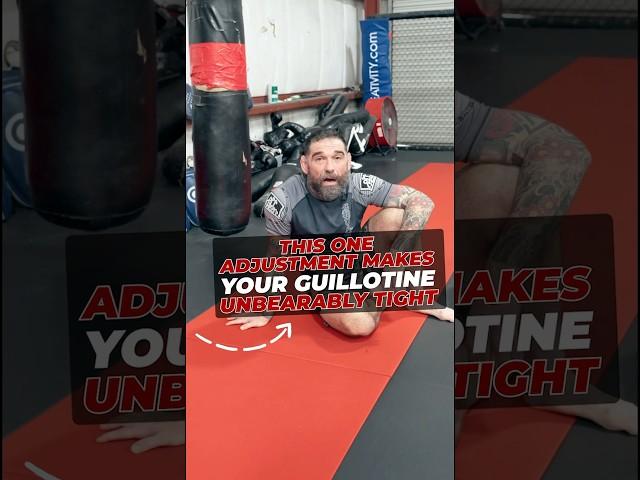 This one adjustment makes your guillotine UNBEARABLY TIGHT #bjj #jiujitsu #jiujitsutips #martialarts