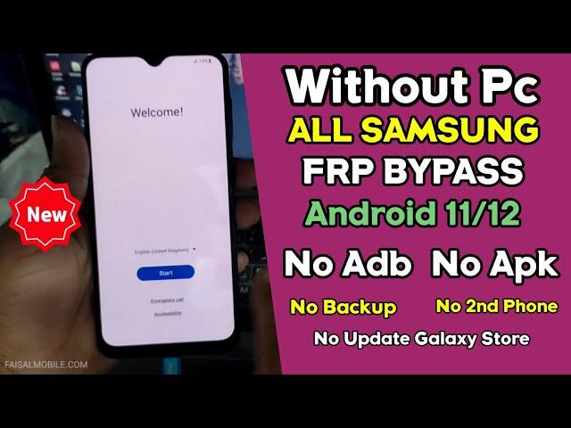 Exclusive || All Samsung Galaxy FRP Bypass Without Pc Android 11/12 || FRP Unlock 2022 || No ADB