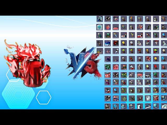 Ultimate Torch Cactus Full Buff vs All Zombies Max Level | pvz fusion 2.6.1
