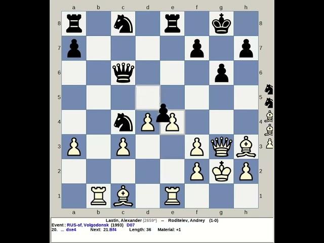 Lastin, Alexander vs Roditelev, Andrey | Russia Chess SF 1993, Volgodonsk