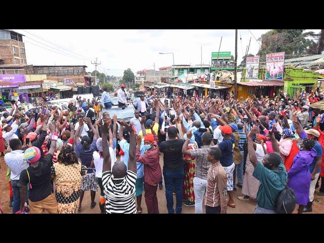 LIVE! RUTO AND HIS TANGATANGA TEAM BRING DOWN KIRIANI TOWN, MURANG'A COUNTY WITH A MIGHTY STOPOVER!