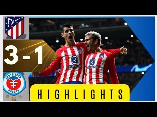 Athletico Madrid 3 - 1 Slovan Bratislava || UEFA champions League match highlights ||Griezmann 