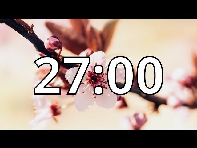 27 Minutes Timer with Music | Cherry Blossom Timer