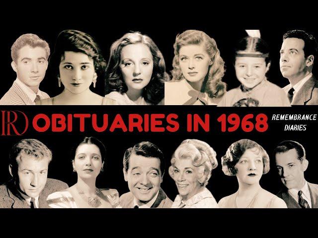 Obituaries in 1968-Famous Celebrities/personalities we've Lost in 1968-ESP-1