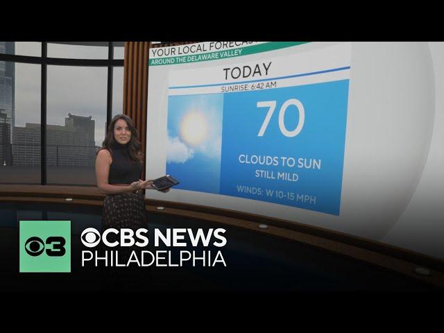 Highs near 70 in Philadelphia for Veterans Day, colder temperatures on tap the rest of the week