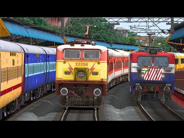 HIGH SPEED TRAINS RAILWAY STATION CROSSING | BUMPY RAILROAD | RAILWORKS SIMULATOR | NTG GAMING
