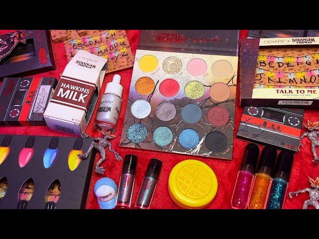 ASMR Stranger Things Makeup Haul (Whispered, Swatching)