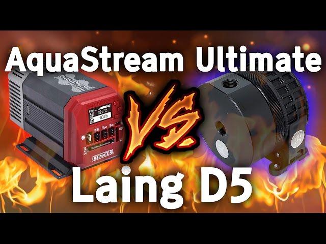 AquaStream Ultimate vs. Laing D5 (Noise & Flow rate benchmark)