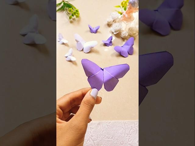 Diy easy paper butterfly | easy origami butterfly #shorts #origami #diy