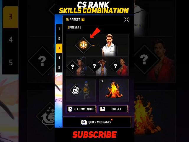 cs rank best skills combination | after update | with random players #freefire #shorts