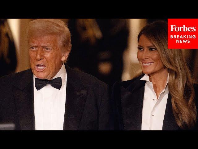 President Trump And First Lady Melania Trump Attend National Governors Association Evening Dinner