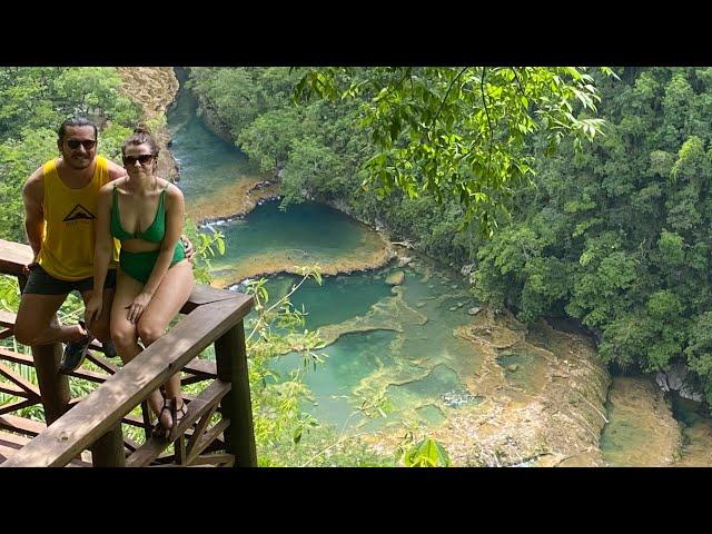 Semuc Champey: exploring caves and natural pools