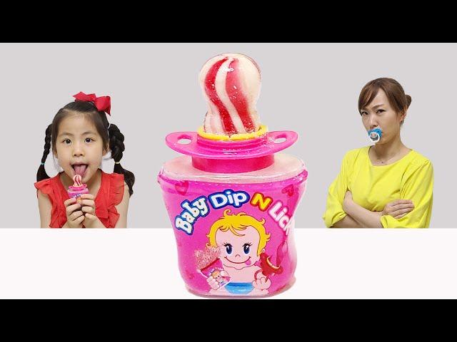 싸우면 안돼요!! 서은와 엄마의 돌림판 젖병 대결 Big Baby Pop Candy Contest Seoeun Story