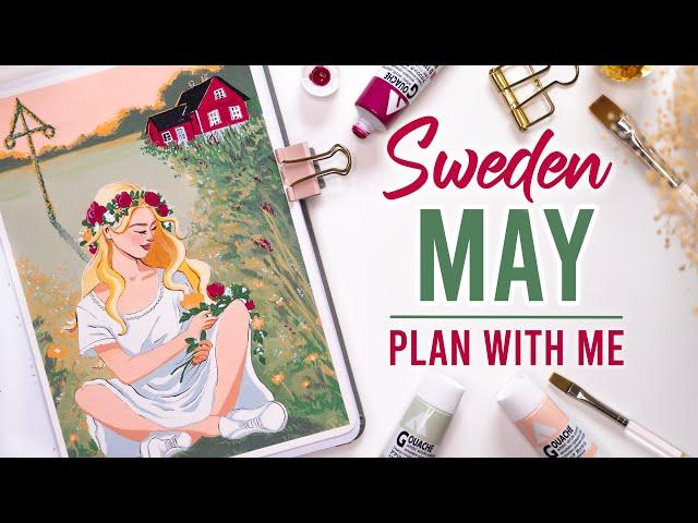 MAY Art Travel Journal Setup 2023 ️ PLAN WITH ME Sweden