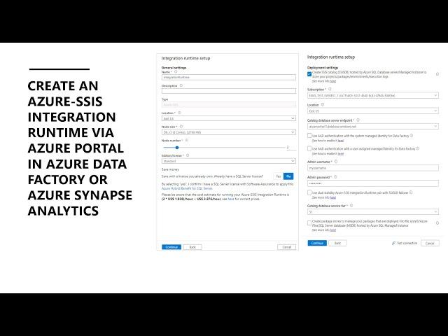 Create an Azure-SSIS integration runtime in Azure Data Factory or Azure Synapse Analytics