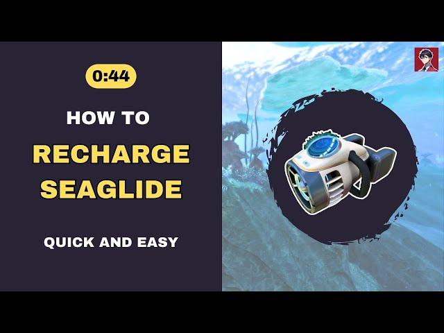 How to RECHARGE SEAGLIDE | Subnautica