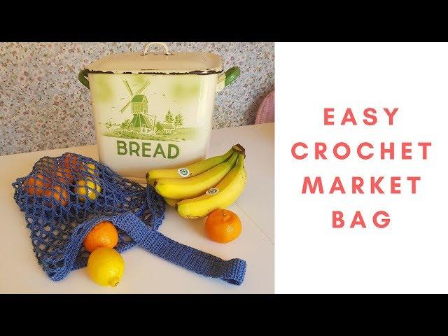 Easy Crochet Market Bag Tutorial