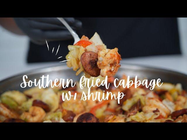 Southern Fried Cabbage with Cajun Shrimp | OneStopChop