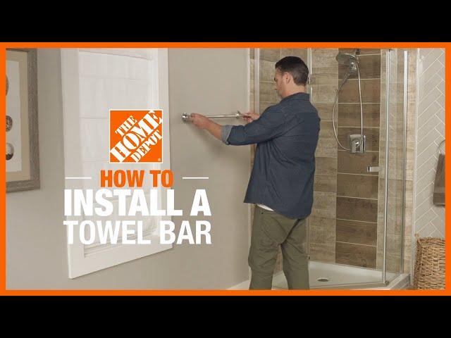 How to Install a Towel Bar | DIY Bathroom Renovation Ideas | The Home Depot