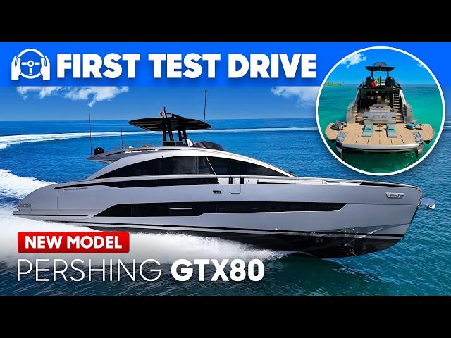  Tested: NEW Pershing GTX80 with fold-down balconies - Test, Tour & Review